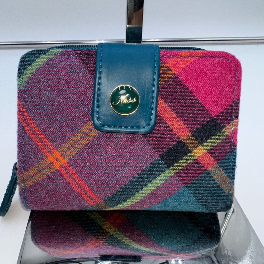 Ness Wool and Leather Tartan Made in Scotland Wallet **SEE PICS AND DESCRIPTIONS
